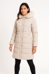 Picture of Premium Belted Fur Hood Puff Coat
