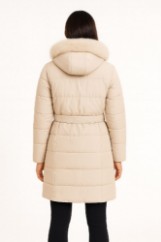 Picture of Premium Belted Fur Hood Puff Coat