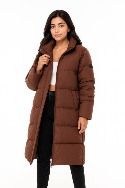 Picture of Long Puffer Coat with Hood