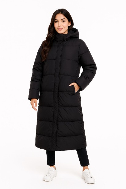 Picture of Long Puffer Coat with Hood