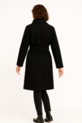 Picture of Two-Texture Belted Coat with Inner Vest