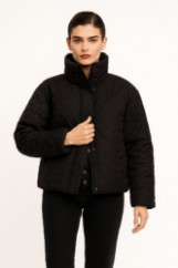 Picture of Short Quilted Puffer Jacket with High Collar