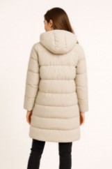 Picture of Long Quilted Hooded Puffer Coat