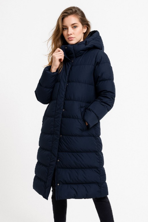 Picture of Long Quilted Hooded Puffer Coat