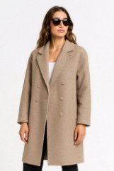 Picture of Wool Coat with Classic Double-Breasted Design