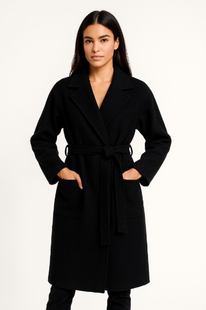 Picture of Wool Coat with Classic Double-Breasted Design