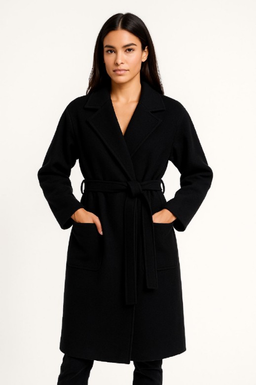 Picture of Wool Coat with Classic Double-Breasted Design