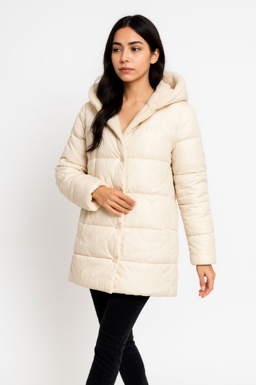 Picture of Long Puffer Coat with Soft Lining & Elegant Hood