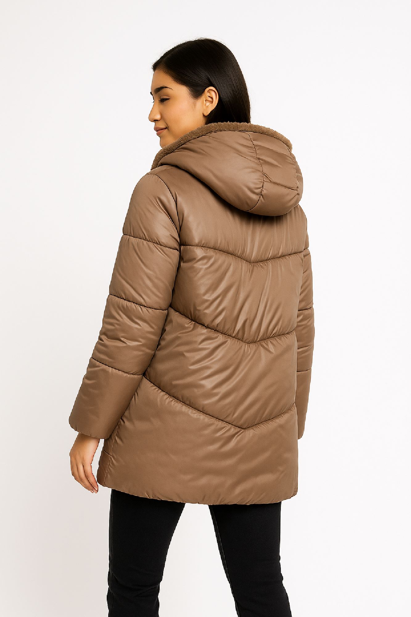Picture of Long Puffer Coat with Soft Lining & Elegant Hood