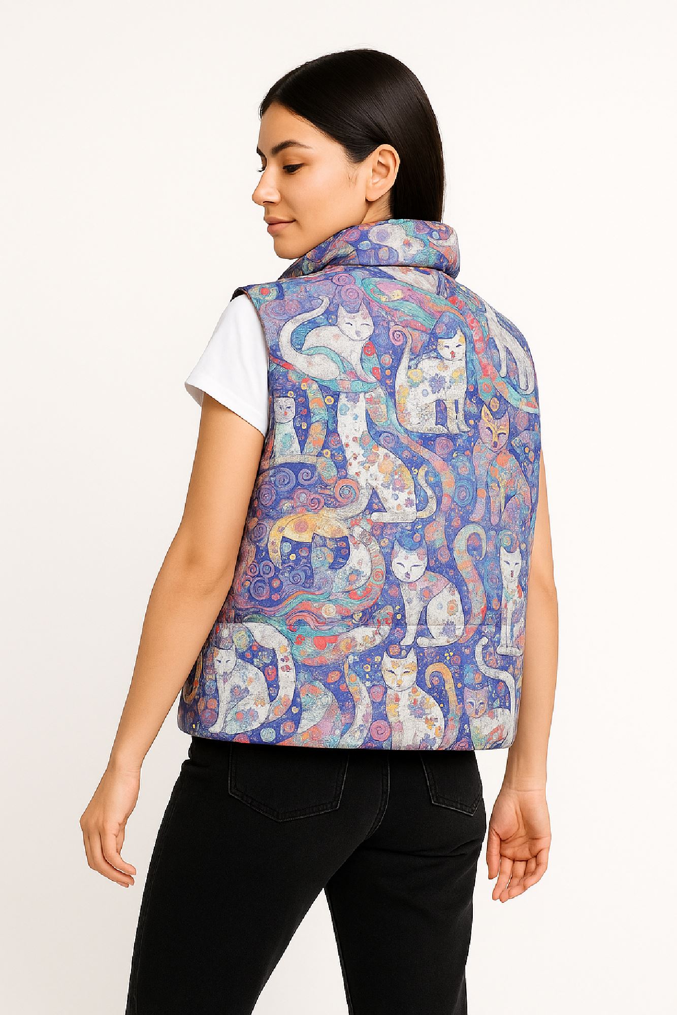 Picture of Quilted Vest with Artistic Pattern