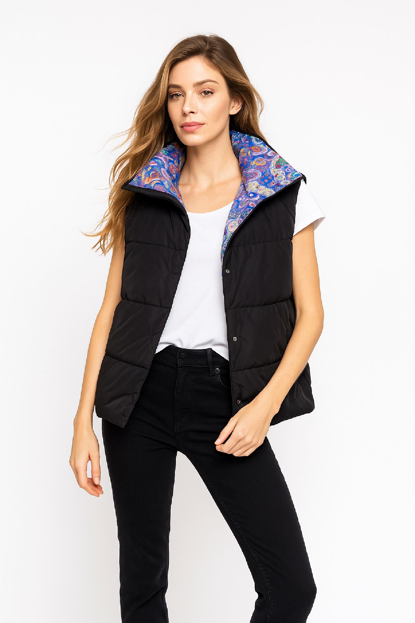 Picture of Quilted Vest with Artistic Pattern
