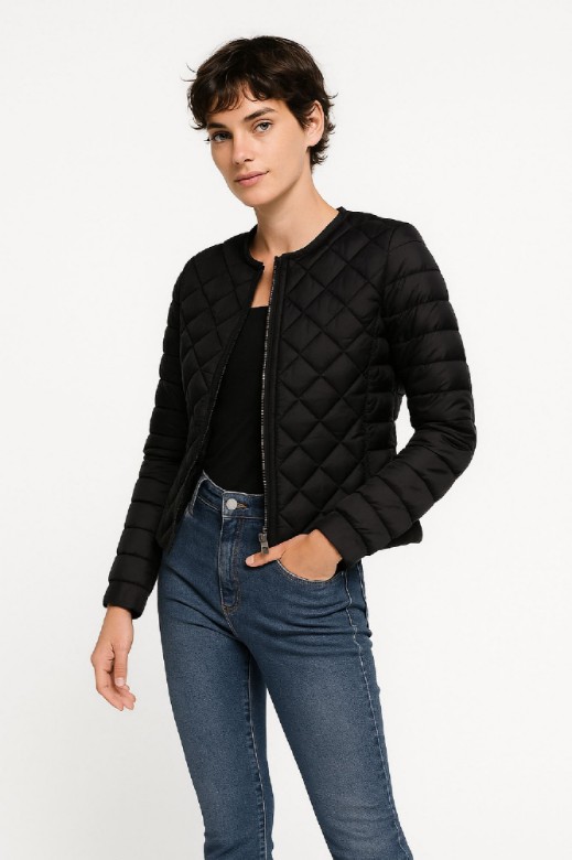 Picture of Short Quilted Jacket with Minimal Silhouette