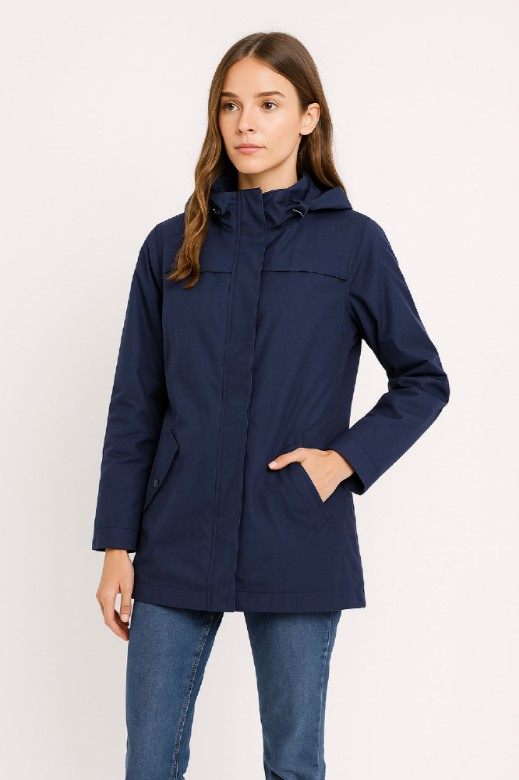 Picture of Light Hooded Parka with Elastic Waist