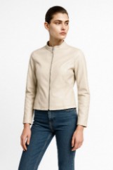 Picture of Minimal Leather Jacket with Clean Line