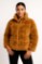 Picture of Short Faux-Fur Jacket with Textured Panel Design