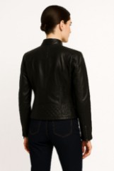 Picture of Moto Leather Jacket with High Collar