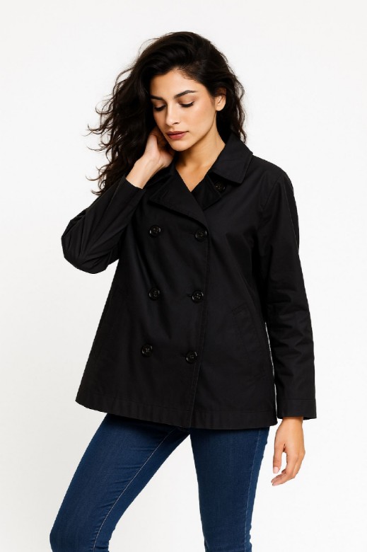 Picture of Short Trench-Style Jacket with Double Breasted Front