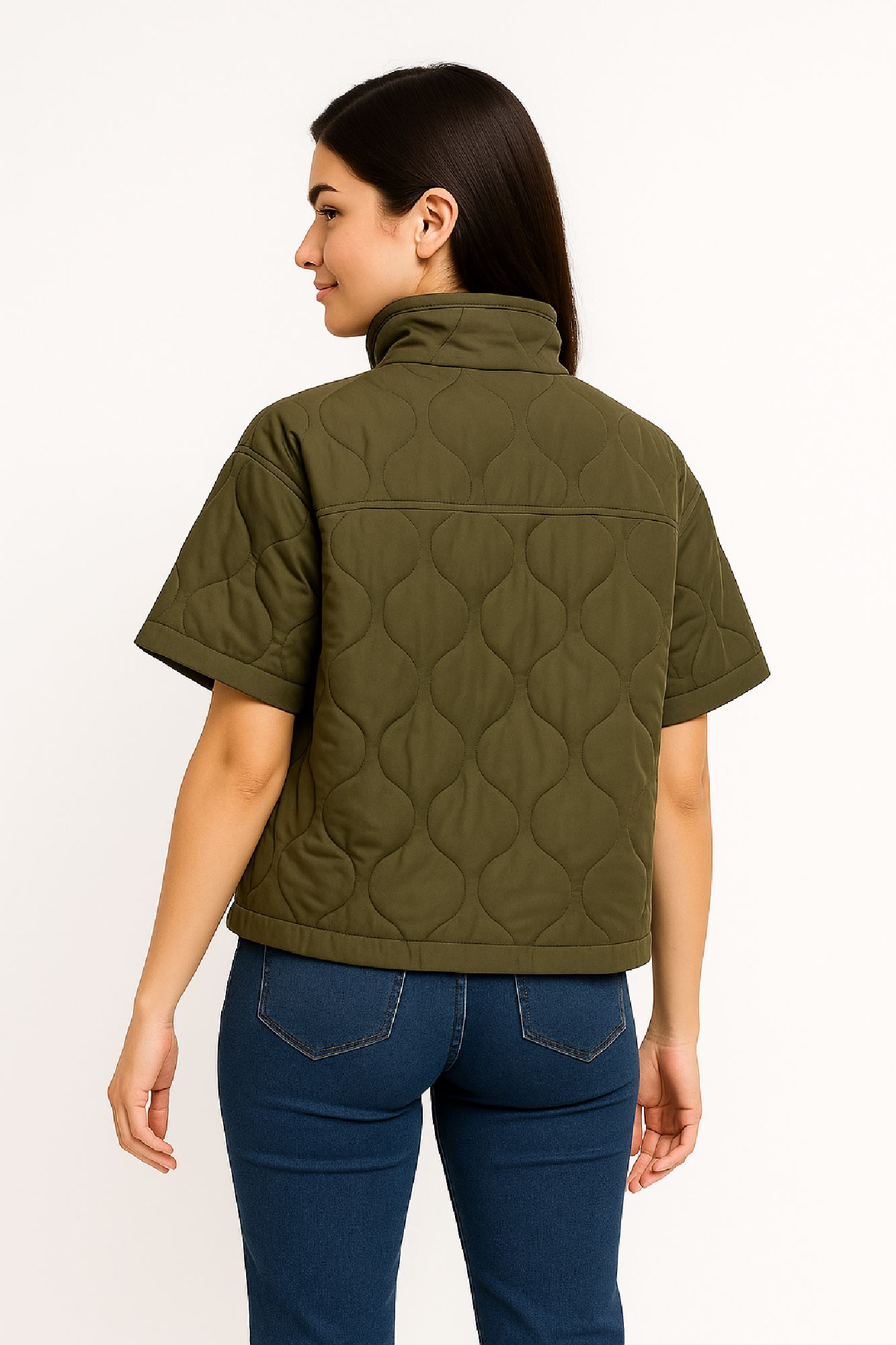 Picture of Short Quilted Jacket with Half Sleeve