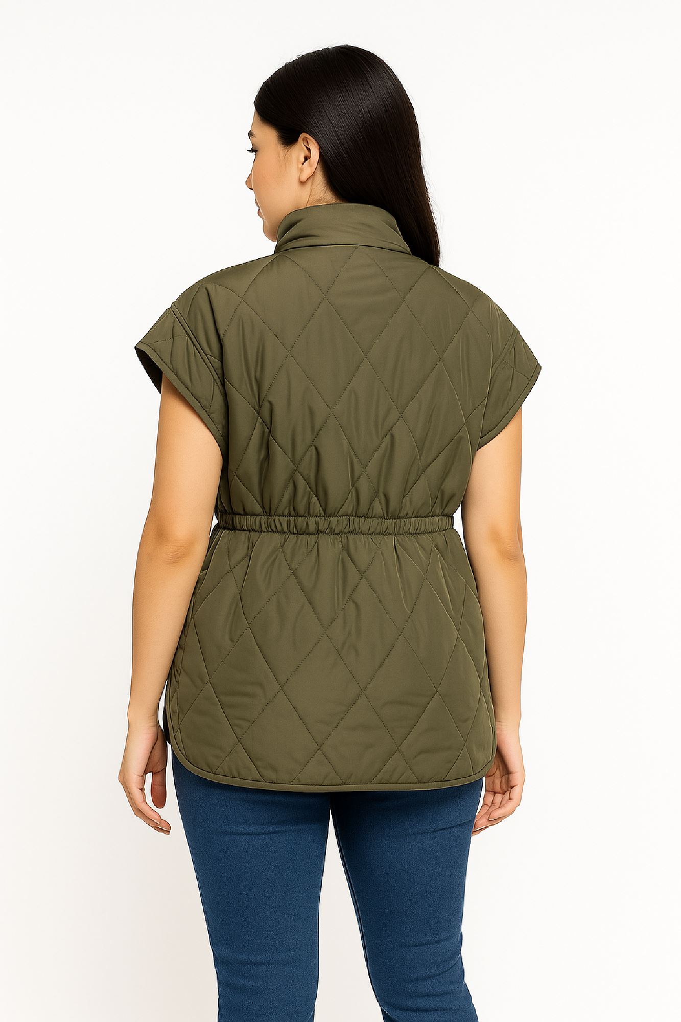 Picture of Quilted Vest with High Stand Collar