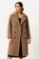 Picture of Long Wool Coat with Oversized Collar