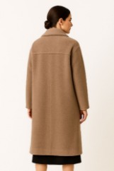 Picture of Long Wool Coat with Oversized Collar