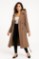 Picture of Long Quilted Belted Coat with Hood