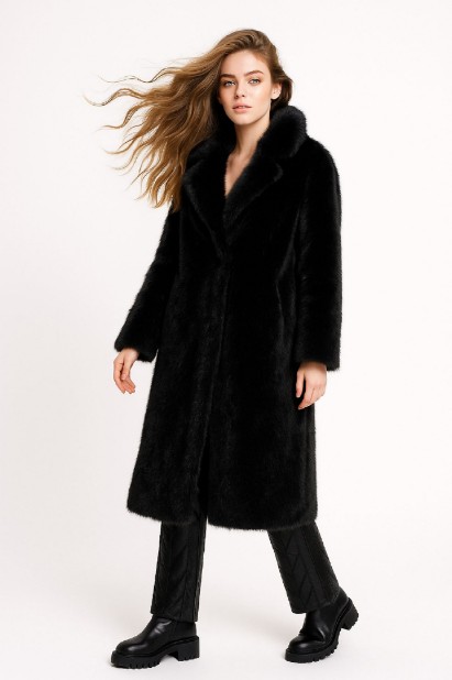 Picture of Maxi Faux-Fur Statement Coat