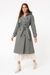 Picture of Trench Coat with Detachable Hood & Belt