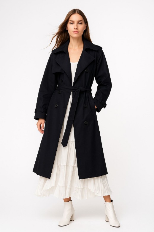 Picture of Trench Coat with Detachable Hood & Belt