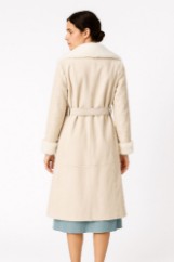 Picture of Long Shearling Coat with Statement Collar