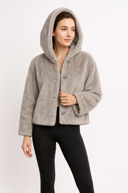 Picture of Oversized Faux-Fur Hoodie