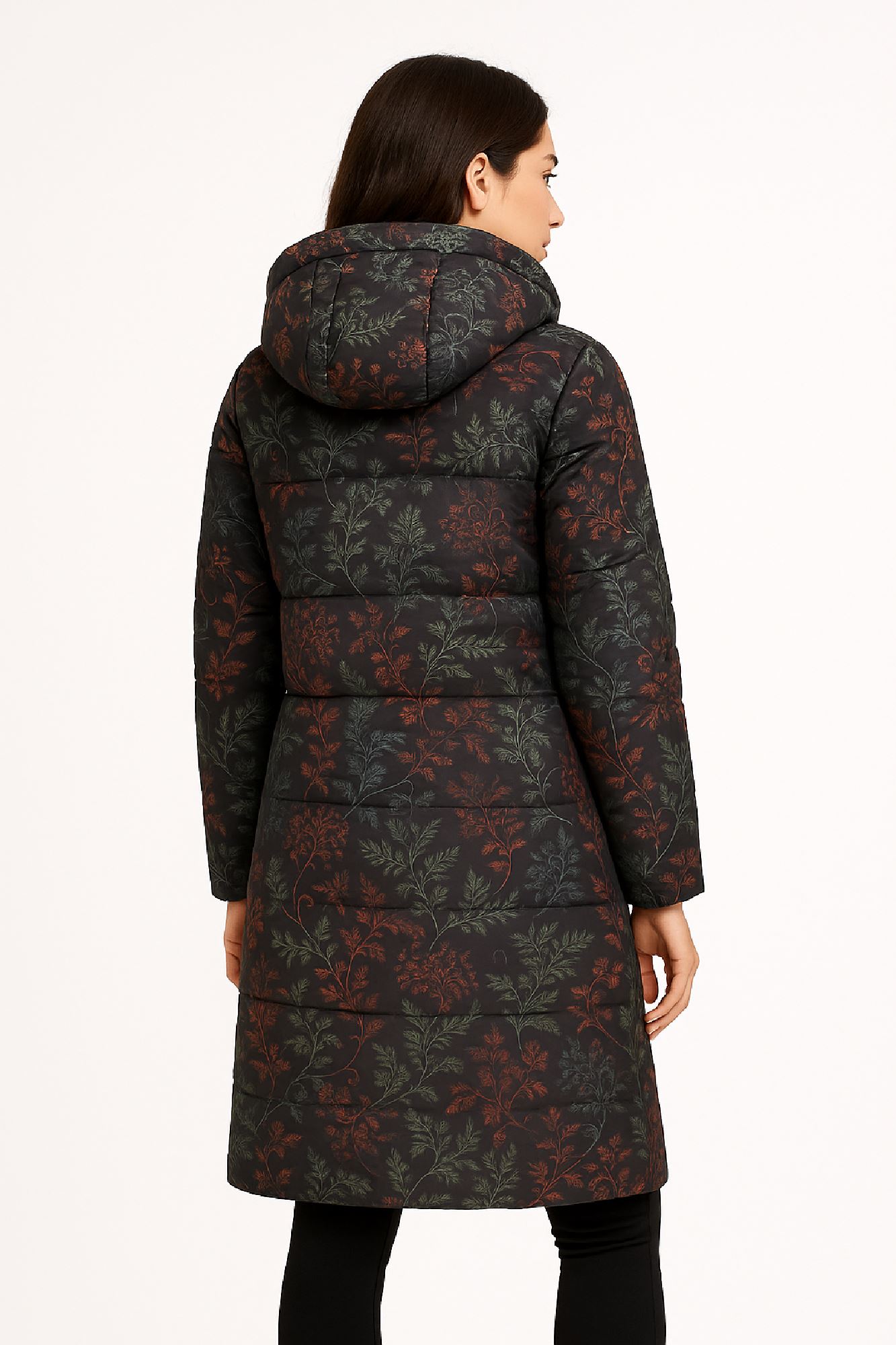 Picture of Water-Repellent Puffer Parka with Modern Pattern