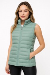 Εικόνα της b'Αμάνικο Μπουφάν με Ελαφριά Ενίσχυση και Ψηλό Γιακά