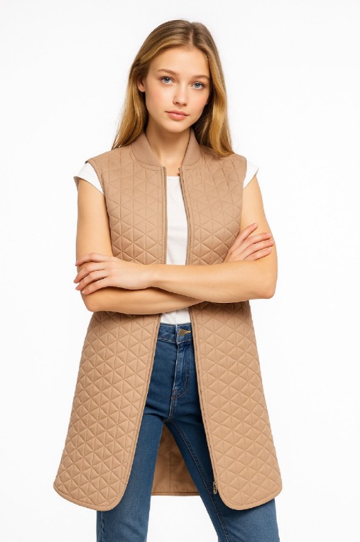 Picture of b'Long Geometric Texture Vest