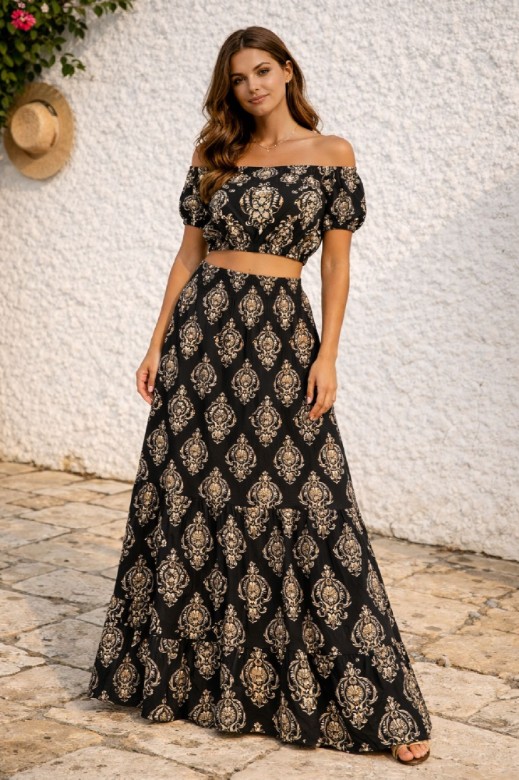 Picture of Strapless Printed Elastic Top