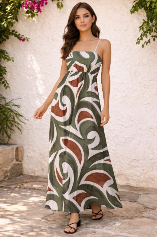 Picture of Printed Open-Back Tie Maxi Dress