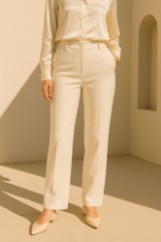 Εικόνα της Ελαστικό Ίσιο Tailored Παντελόνι