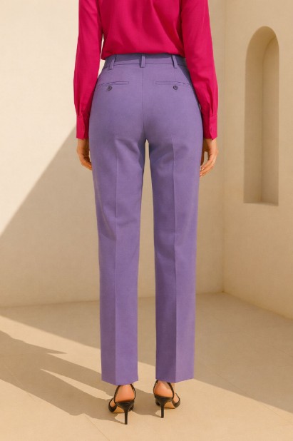 Εικόνα της Ελαστικό Ίσιο Tailored Παντελόνι