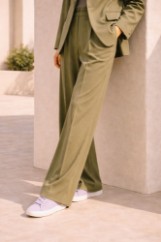 Εικόνα της Ψηλόμεσο Tailored Wide-Leg Παντελόνι