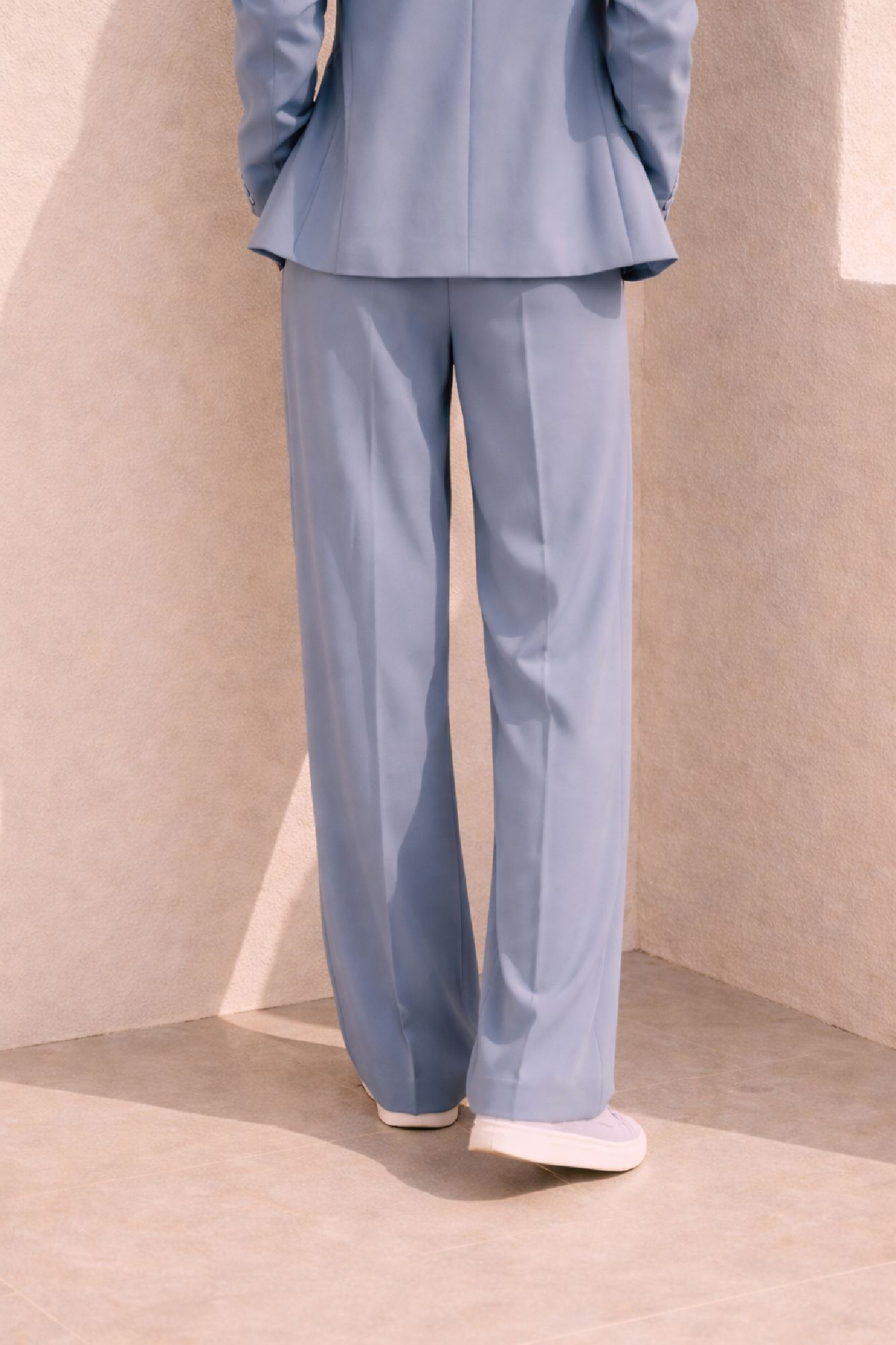 Εικόνα της Ψηλόμεσο Tailored Wide-Leg Παντελόνι